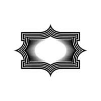 Geometric Shield Frame, Vintage Style, Minimalist vector