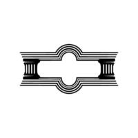 Art Deco Column Frame, Elegant Border vector