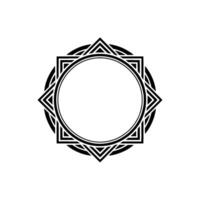 Geometric Circle Frame, Art Deco Style - Minimalist vector