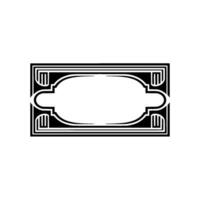 Art Deco Frame, Elegant Border, Minimalist - Symmetry vector