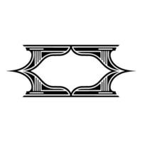 Art Deco Ornament, Geometric Frame, Elegant - Symmetry vector