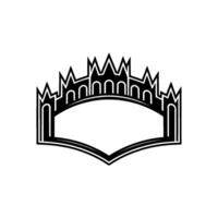Geometric Crown Emblem, Minimalist , Modern vector