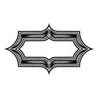 Geometric Deco Frame, Elegant Border, Minimalist - Abstract vector