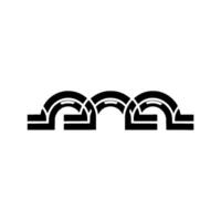 Interlocking Curves, Minimalist , Gradient Texture vector