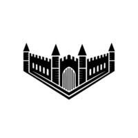 Gothic Fortress Emblem, Protective Shield, Strategic vector