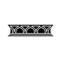 Geometric Arch Ornament, Vintage Style Border, Decorative vector