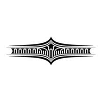 Art Deco Crest Geometric Ornament, Vintage Elegance, Line art vector