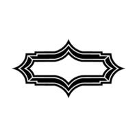Geometric Deco Frame, Subtle Radiance, Blank Canvas vector