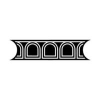 Geometric Archway, Art Deco Silhouette, Minimalist, Line vector