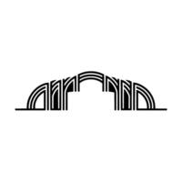 Geometric Arch, Minimalist , Modern Emblem, Lineart vector