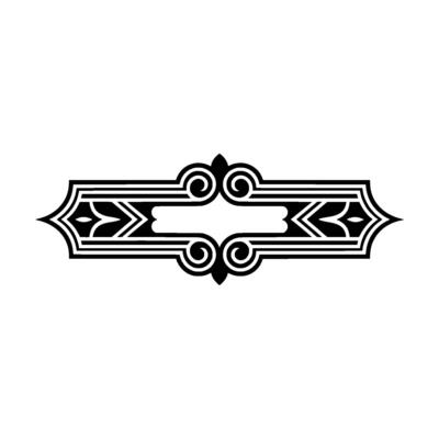 Art Deco Ornament, Elegant Border, Vintage Element, Stylized