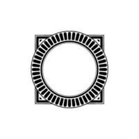 Geometric Frame, Art Deco Style, Minimalist, Circular vector