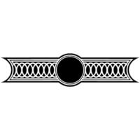 Art Deco Ornament Border, Blank Circle, Vintage Element vector