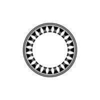 Circular Ornamental Frame, Vintage , Minimalist Aesthetic vector