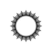 Stylized Circular Frame, Intricate Black vector