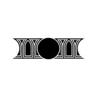 Geometric Moon Symbol, Minimalist , Circular Focus vector