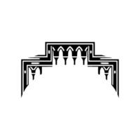 Geometric Archway, Art Deco Silhouette, Minimalist, Linear vector