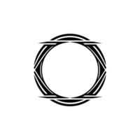 Geometric Tribal Circle, Minimalist , Abstract Emblem vector