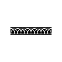 Art Deco Arch Motif, Minimalist Border - Geometric vector
