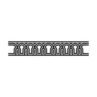 Art Deco Border, Geometric Ornament, Vintage Style, Linear vector