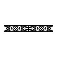 Intricate Gothic Border, Black and White Ornamentation vector