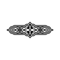 Intricate Black Ornamental Divider, Vintage Style, Flourish vector