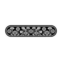 Stylized Floral Border, Minimalist , Elegant Pattern vector