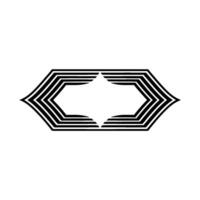 Geometric Hexagon, Linear Pattern, Minimalist vector