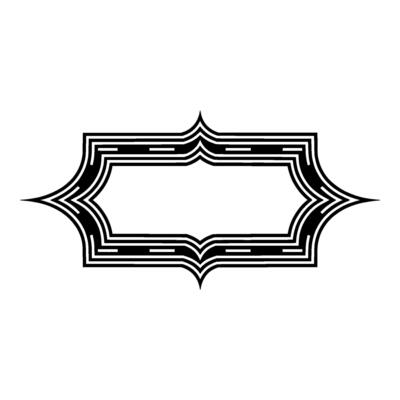 Art Deco Ornament Border, Elegant Element - Line