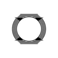 Geometric Circle Frame, Minimalist , Modern Abstract, Lines vector
