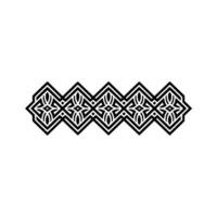 Geometric Zigzag Border, Intricate Black Pattern vector