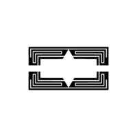 Geometric Deco Emblem, Minimalist , Abstract Pattern, Geometry vector