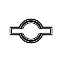 Geometric Circle Emblem, Minimalist , Modern - Outline vector