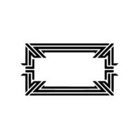 Geometric Deco Frame, Minimalist , Elegant Border, alternate version 34 vector