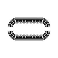 Minimalist Track Outline, Modern , Empty Space vector