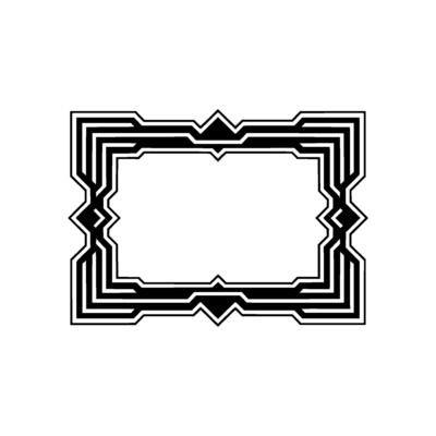 Art Deco Geometric Frame Elegant, Minimalist