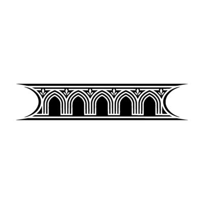 Gothic Arch Ornament, Vintage Border, Arches