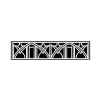 Geometric Gothic Arch Border, Elegant vector