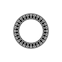 Geometric Portal, Minimalist Circle Motif, Ornament vector