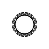 Geometric Circle, Intricate Pattern, Minimalist vector