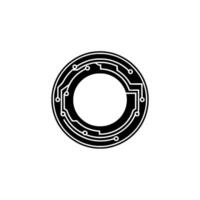 Circuitry O - Minimalist Tech vector