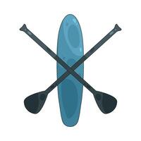 Illustration of Kayak with paddle vector