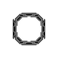 Geometric Octagon Frame, Modern Abstract vector