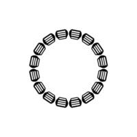 Circular Formation of Burger Icons, Minimalist vector