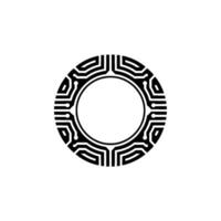 Geometric Circuit Mandala, Minimalist vector