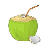 Illustration of Coconut Drink vector