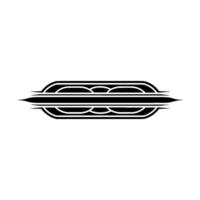 Geometric Wave Emblem, Minimalist , Retro Aesthetic vector