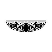 Art Deco Bowl Ornament, Geometric Elegance vector