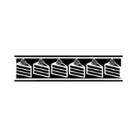 Geometric Cake Row, Minimalist Dessert Illustration vector