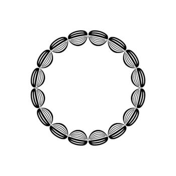 Minimalist Circular Bead Pattern, Modern Element vector